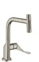 AXOR-HG-AXOR-Citterio-Einhebel-Kuechenmischer-Select-230-2jet-mit-Ausziehbrause-und-sBox-Brushed-Nickel-39862820 gallery number 1